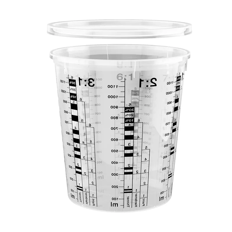 1370 ml de copa de mezcla de pintura automotriz PP con tapa