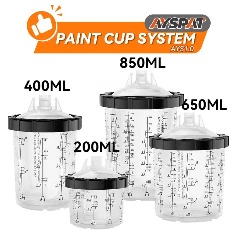 ​Domine su flujo de trabajo de pintura: Guía de funcionamiento completa para el vaso para pistola pulverizadora desechable AYSPAT 1.1