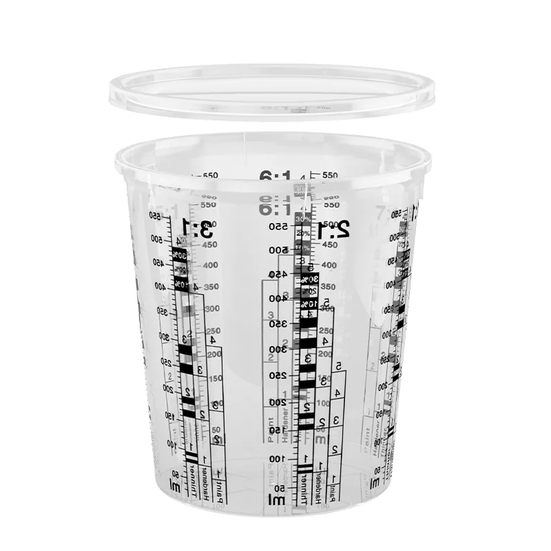 Copa de mezcla de pintura automotriz de 680 ml PP con tapa